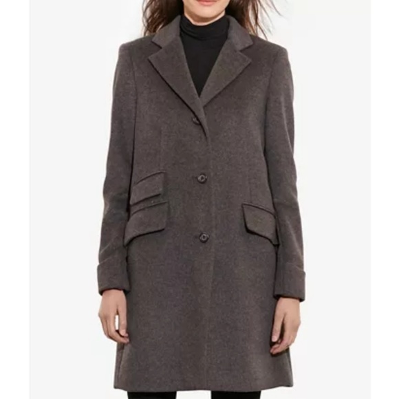 Lauren Ralph Lauren Wool Blend Coat Gray US Sz 14